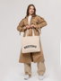 Zoozie Bags 2068 Bolso de mano de algodón 100% color crema